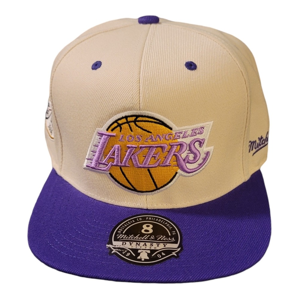 Los Angeles Lakers 2009 Finals Fitted Hat Size 8 Off White‎ Mitchell&Ness HWC